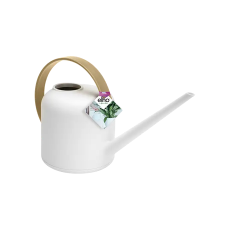 Gieter Elho b.for soft: witte gieter met zandkleurige handgreep en lange tuit