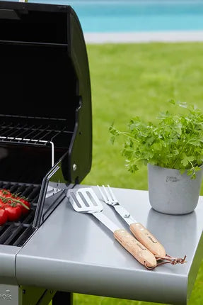 Barbecook - 3-delige standaard set uit rvs en hout FSC 100%