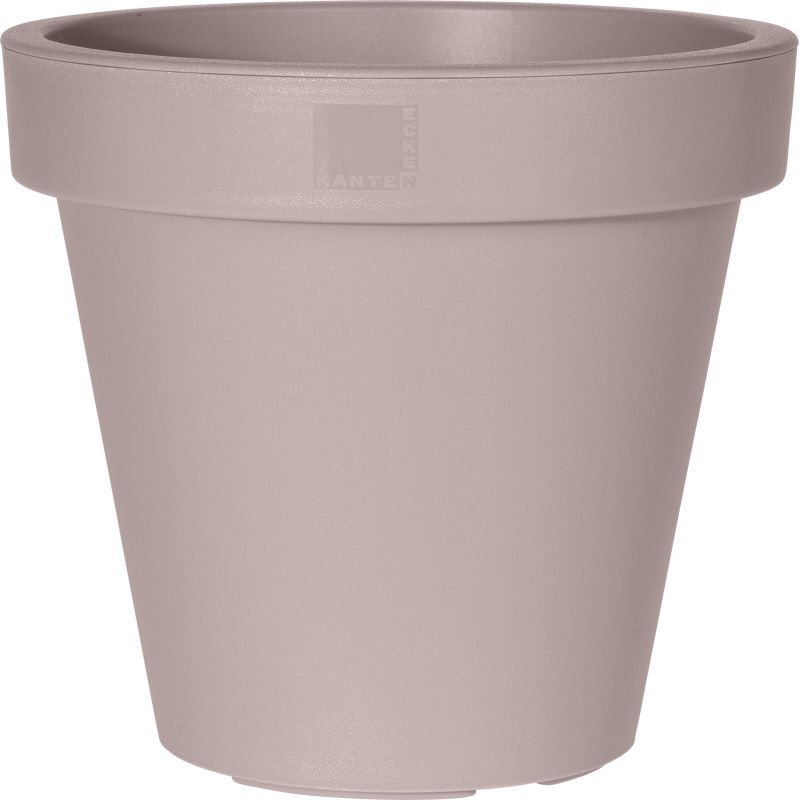 Bloempot ek rond 25cm taupe