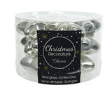 Kerststerren 12 stuks zilver grijs D4,0 cm - Decoris