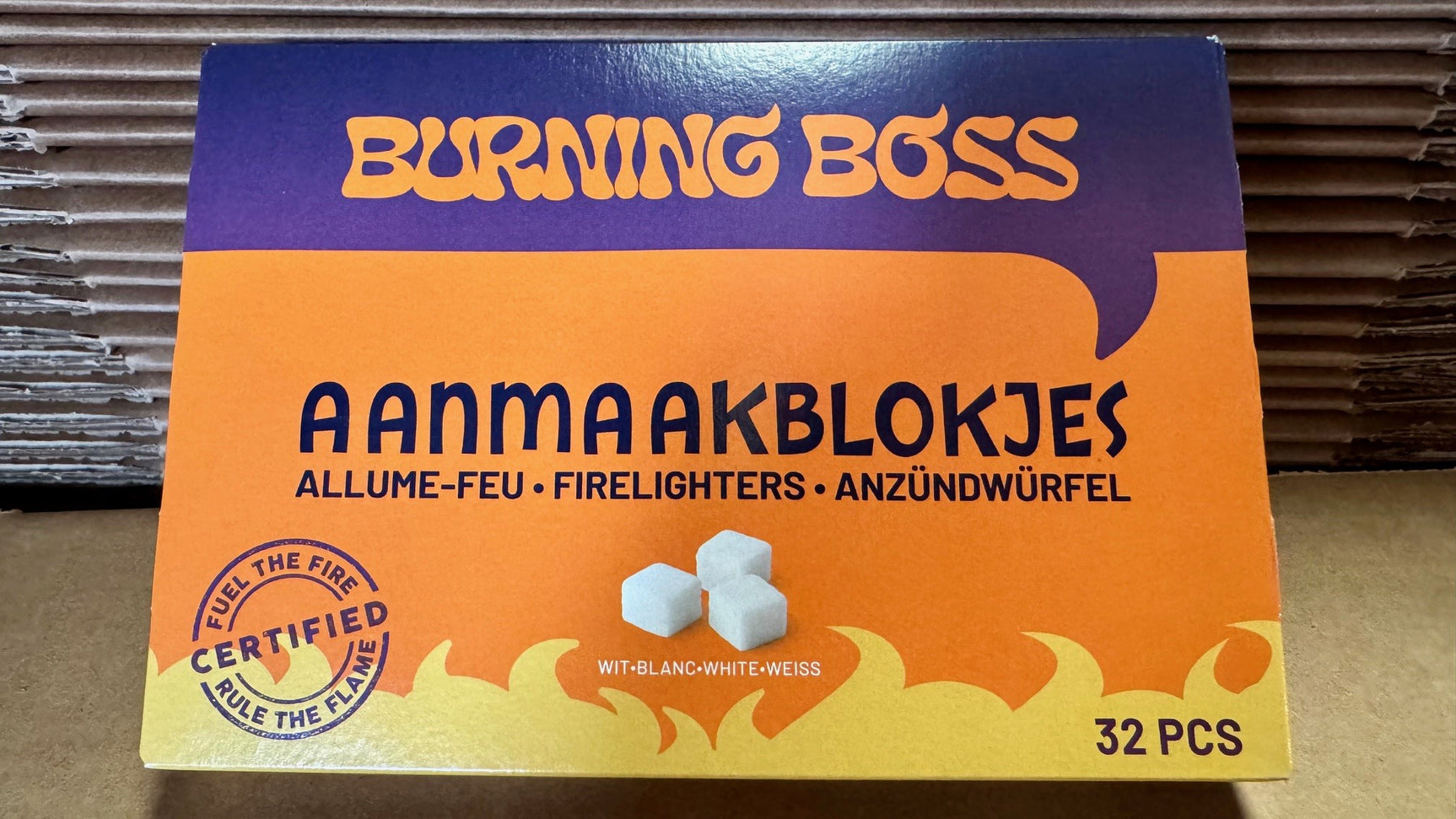 Witte aanmaakblokjes 32 stuks | Burning Boss