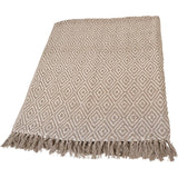 Plaid Diamond bruin/beige, 125x150cm