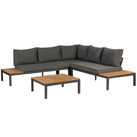 Exotan - La vida loungeset teak - antraciet