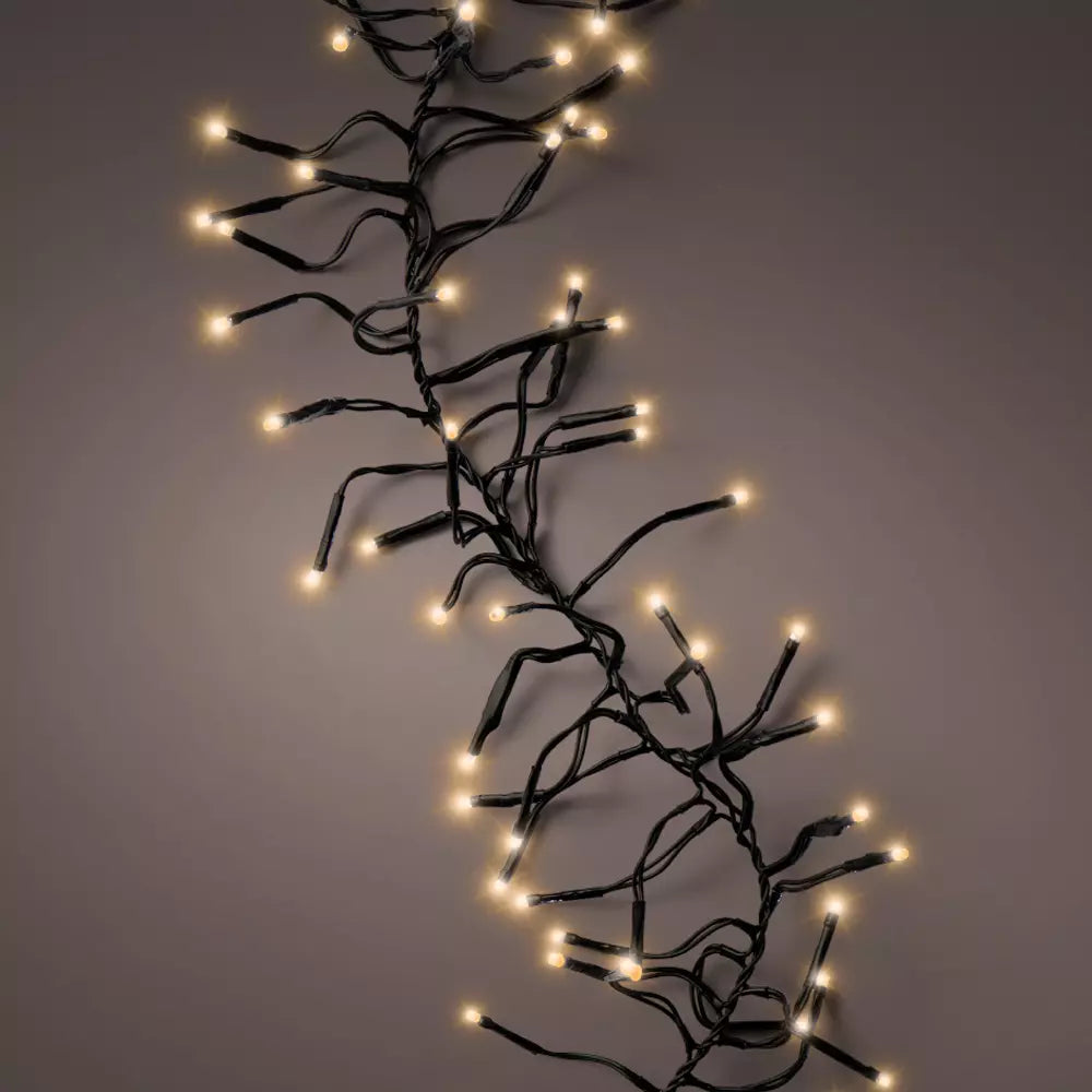 Clusterverlichting LED klassiek warm - 19m - 2040 lampjes - Zwart