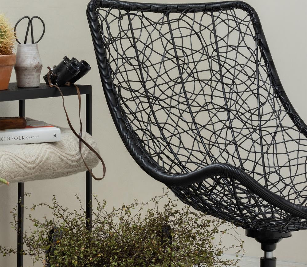 WOOOD - Vive Draaifauteuil Outdoor Rattan Naturel Melange / Zwart