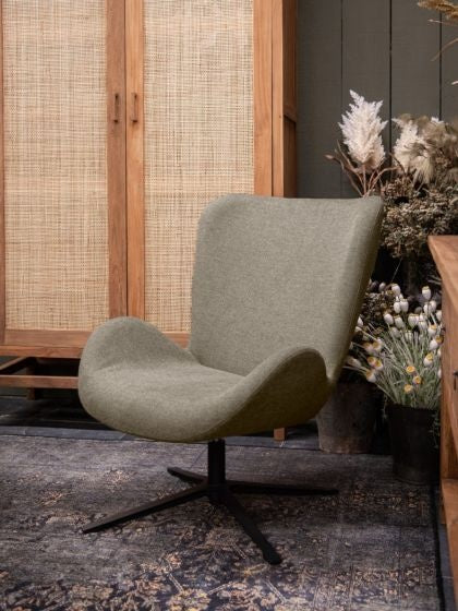 Draaifauteuil Joyce met arm - taupe