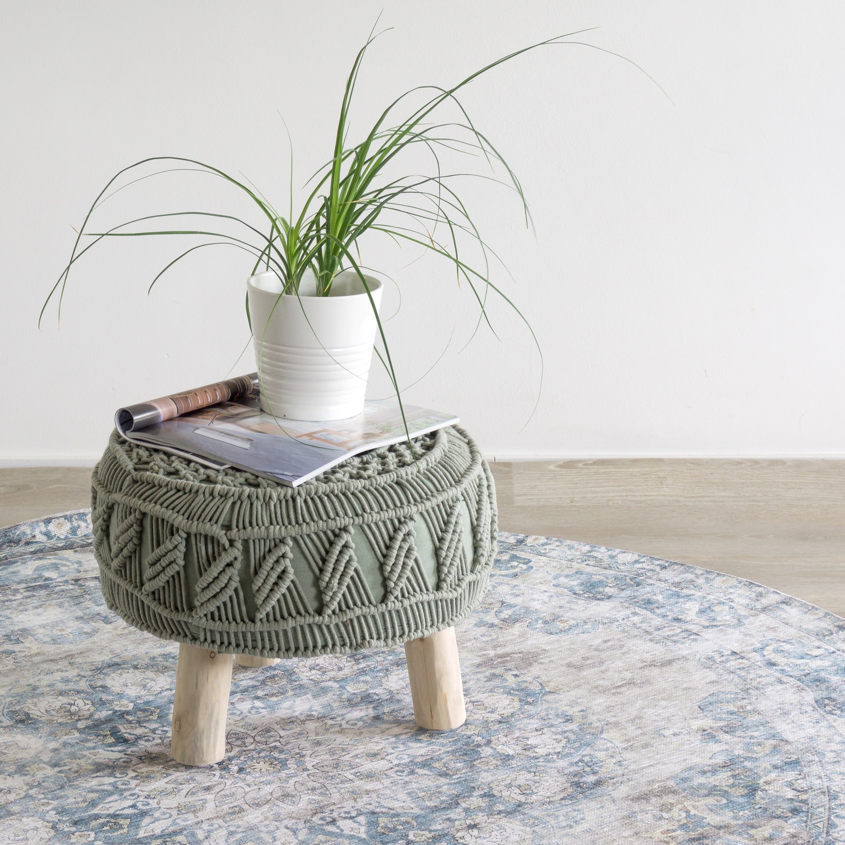 Vloerkleed Viola Blue - Rond ø120 cm