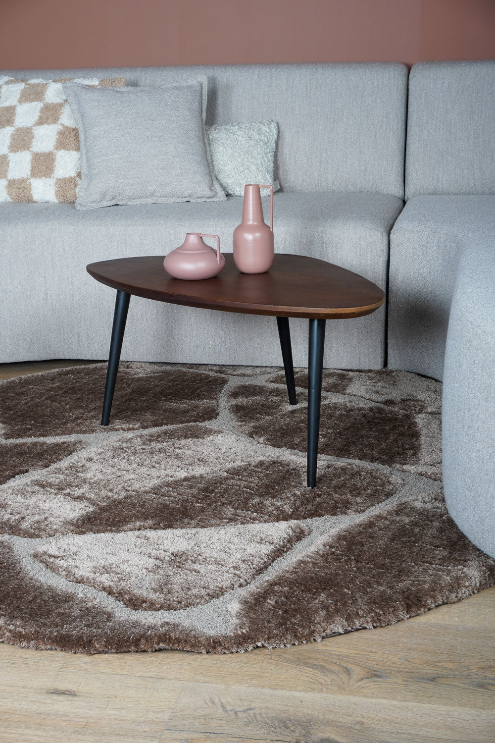 Vloerkleed Macy Bruin Rond ø160 cm