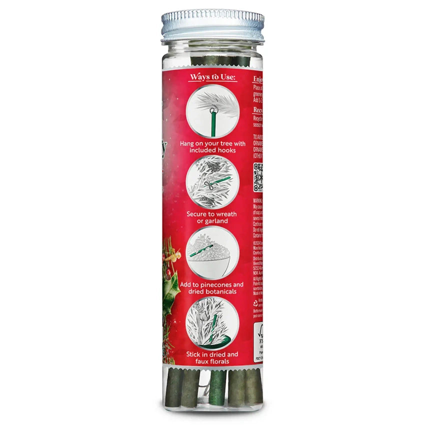Geurstokjes voor in de kerstboom 6 stuks - Snowberry Pine