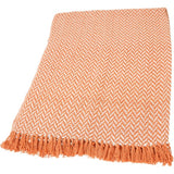 Plaid oranje/beige, 125x150cm