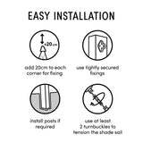 Platinum - Shade sail rectangle 400x300