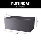 Platinum AeroCover tuintafelhoes donkergrijs, rechthoekig, 300x110x70 cm