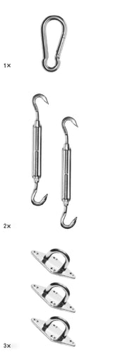 Platinum - Mounting set shade sail triangle