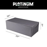 Loungebankhoes buiten, grijs rechthoekig, 250x100x70 cm