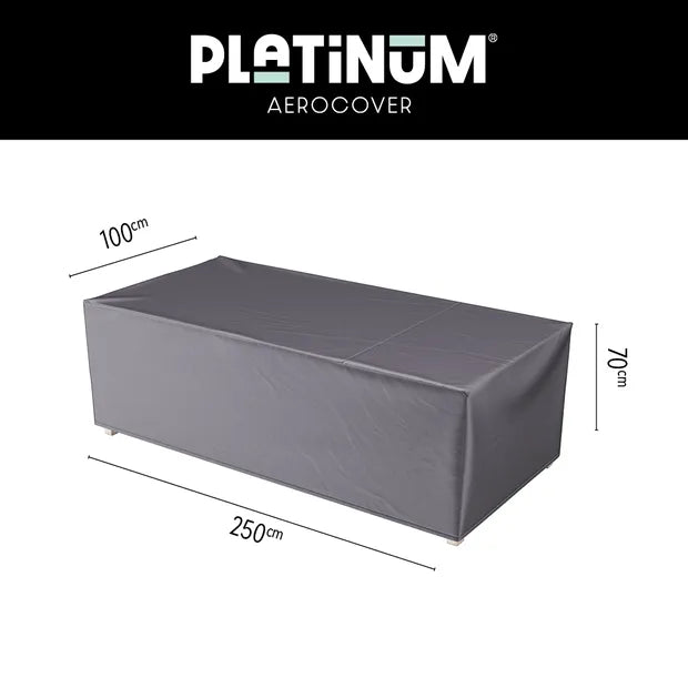 Loungebankhoes buiten, grijs rechthoekig, 250x100x70 cm