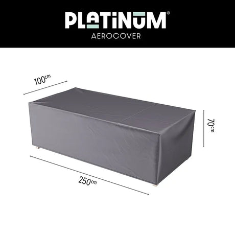 Loungebankhoes buiten, grijs rechthoekig, 250x100x70 cm