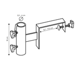 Platinum - Top railing 18cm, Ø38mm