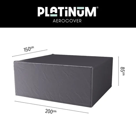 Tuinsethoes Platinum AeroCover, donkergrijze hoes voor rechthoekige tuinset