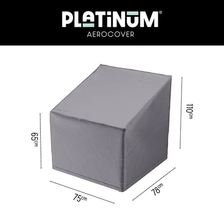 Platinum AeroCover loungestoelhoes hoge rug XL, grijze hoes met afmetingen
