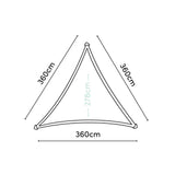 Platinum - Shade sail triangle 360x360x360
