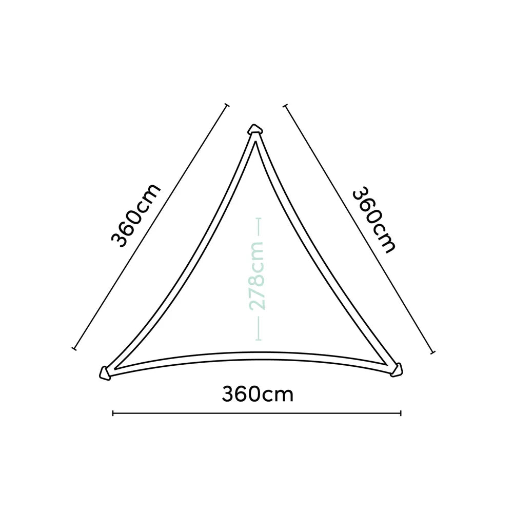 Platinum - Shade sail triangle 360x360x360