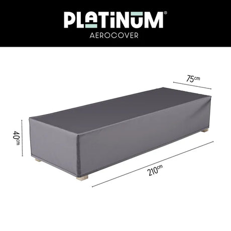 Loungebedhoes donkergrijs met opstaande randen en maat 210x75x40