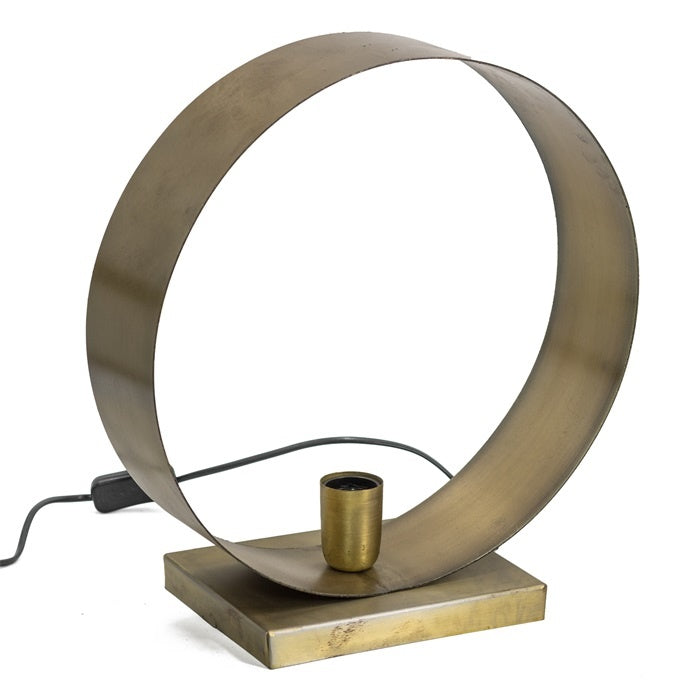 Bureaulamp goud rond