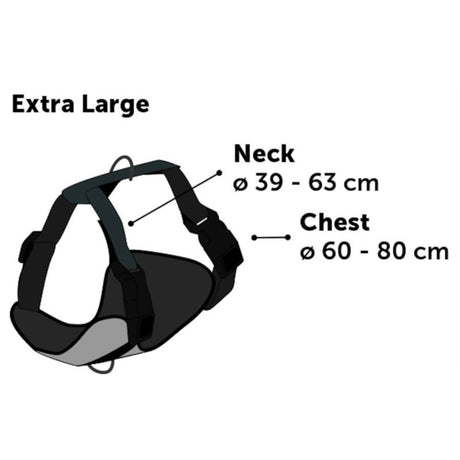 Flamingo - Harnas Milou Rood XL | a:39-63cm b:60-80cm x 25mm x 2mm