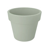 Elho plantenbak in lichtgroene tint, cilindrische vorm met brede bovenrand