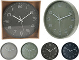 Wandklok PP - 30cm assortiment (prijs per stuk)