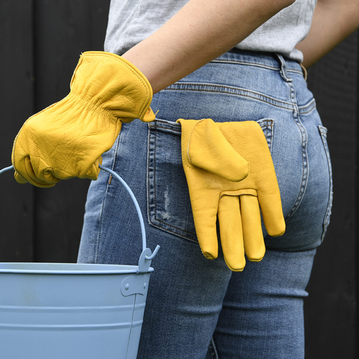 Esschert Design - Leren tuinhandschoenen L