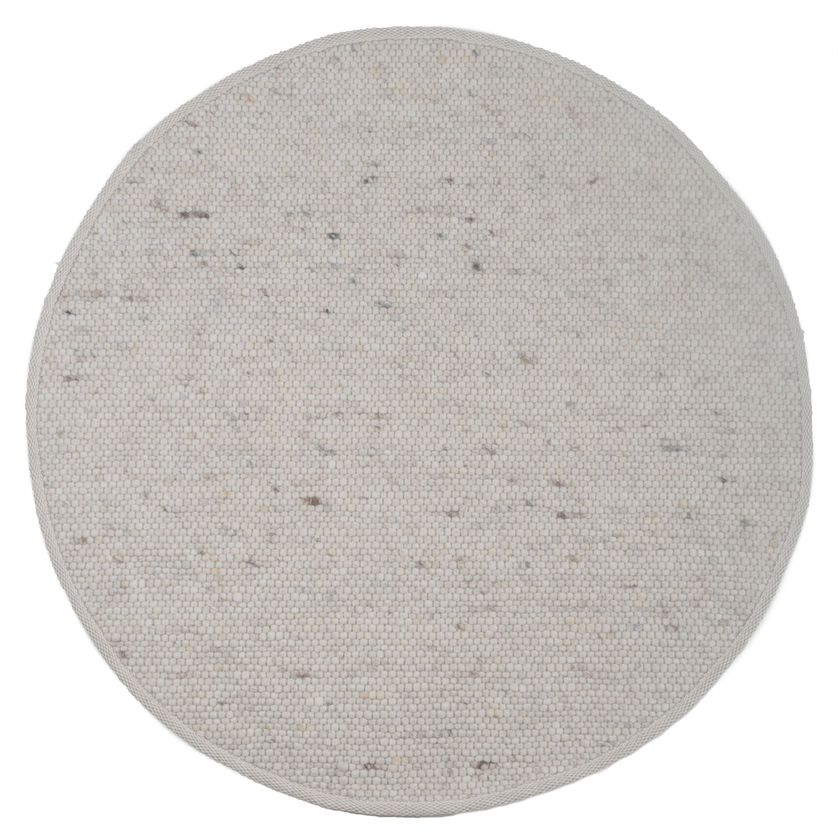 Ronde karpet met lichte grijze weving en subtiele stipjes, Ø120 cm