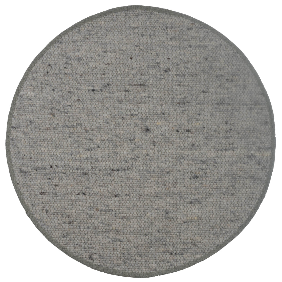 Rond karpet met grijs melange patroon, ø120 cm