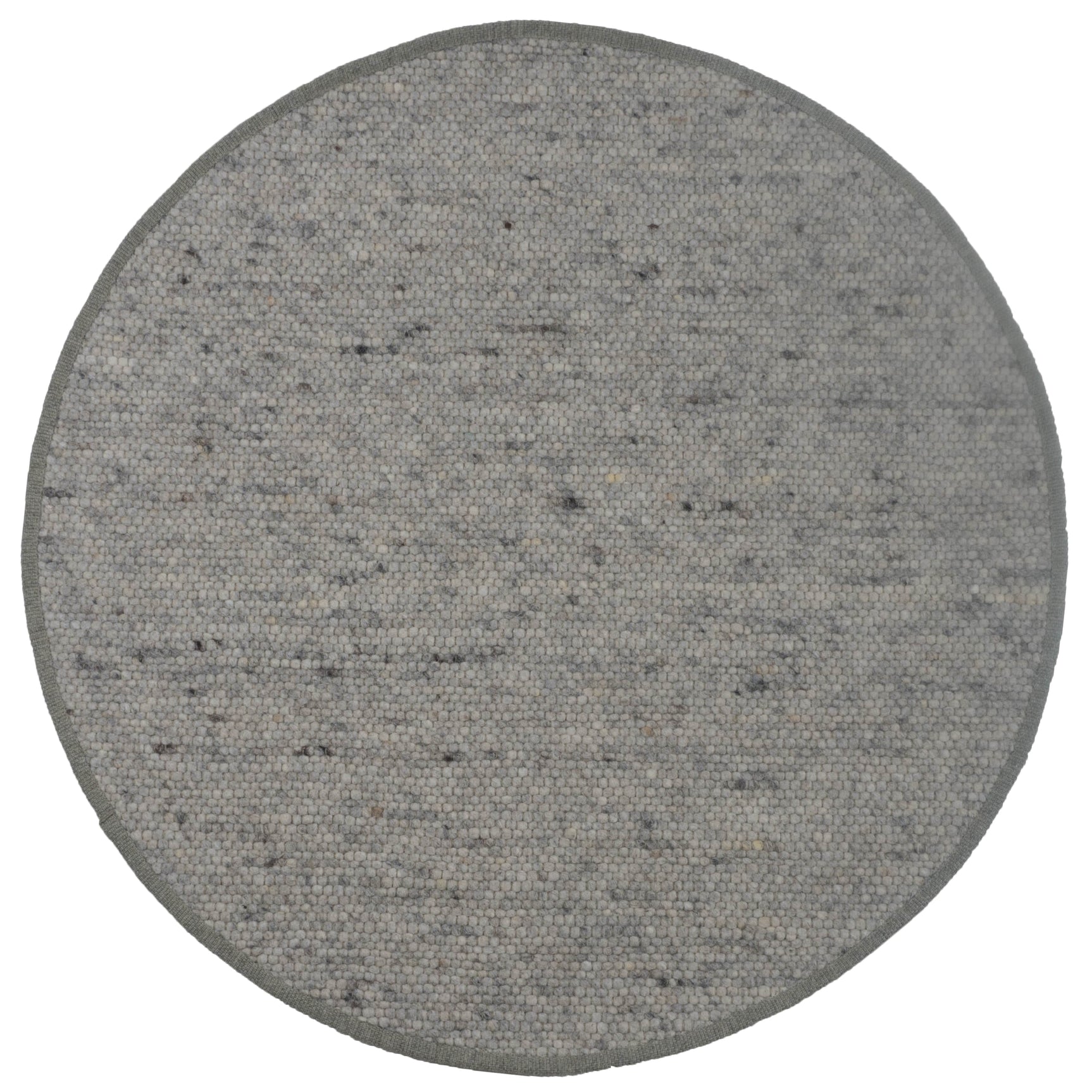 Ronde karpet, grijs gemêleerd met subtiel patroon (ø200 cm)