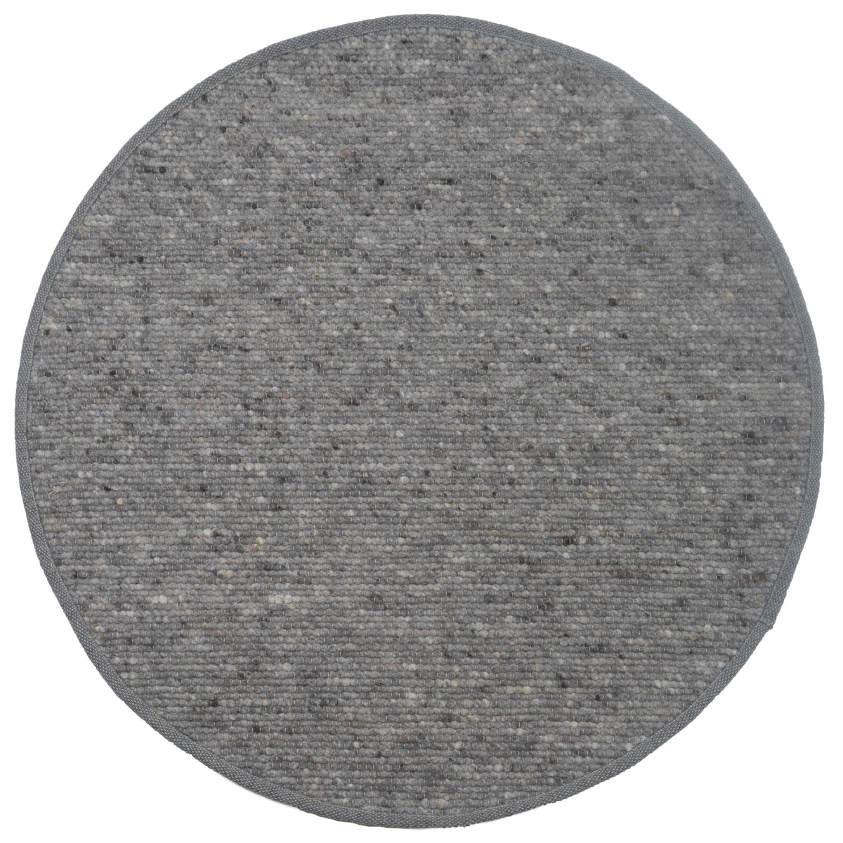 Rond grijs tapijt met fijne textuur, ø160 cm