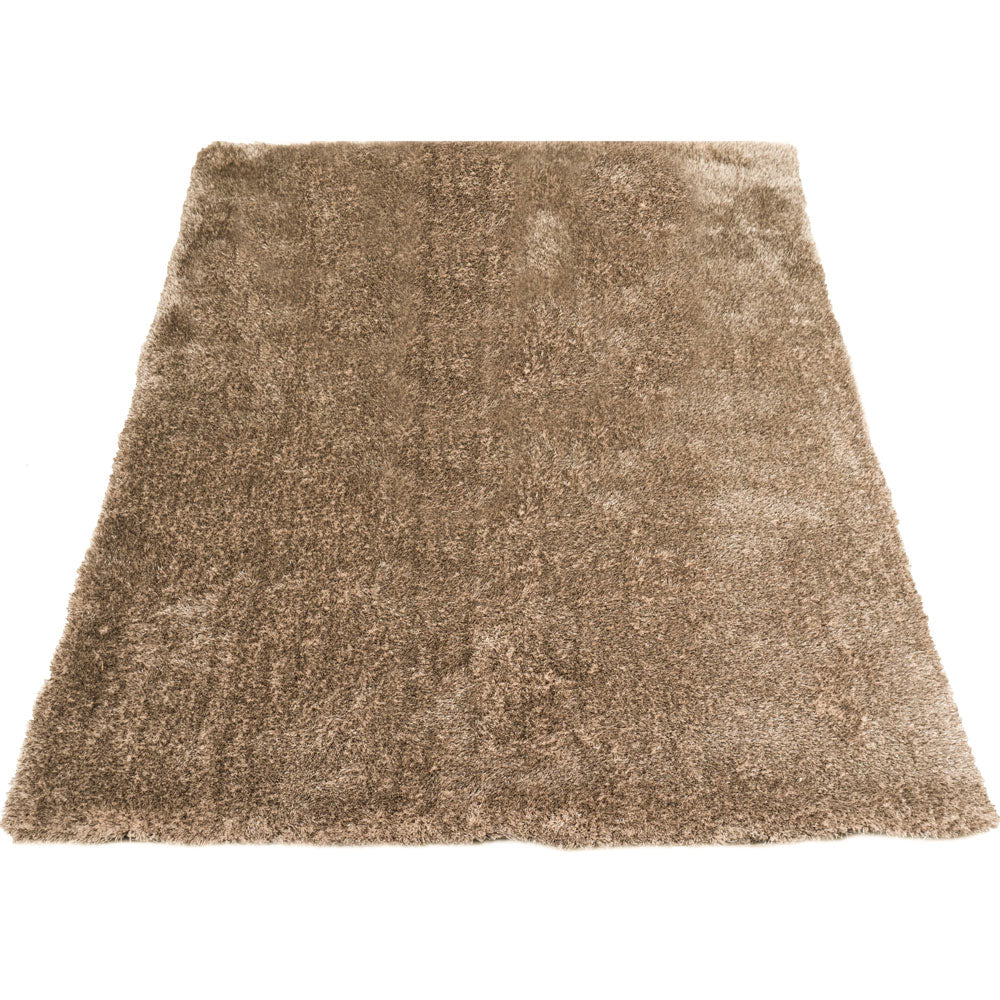 Karpet Lago Creme 13 met beige, hoogpolig shagweefsel