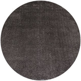 Rond antraciet karpet met dichte pool, gestructureerd oppervlak, Ø250 cm.