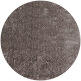Rond karpet met donkergrijze, gemêleerde look