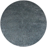 Rond karpet met fijn, gemêleerd grijs-blauw pooloppervlak, diameter ca. 200 cm