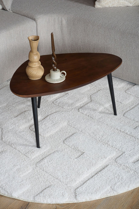 Vloerkleed Liana Creme Rond ø160 cm