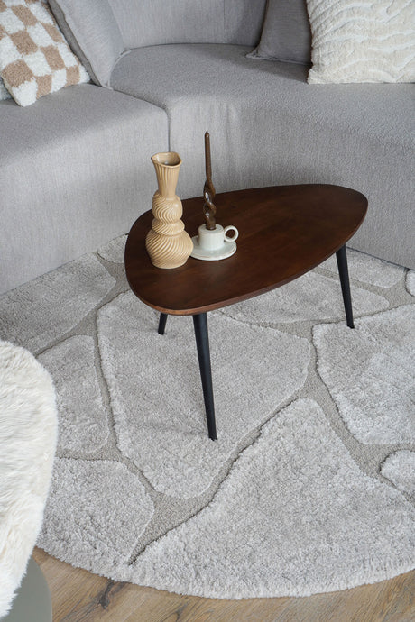 Vloerkleed Macy Beige Rond ø160 cm