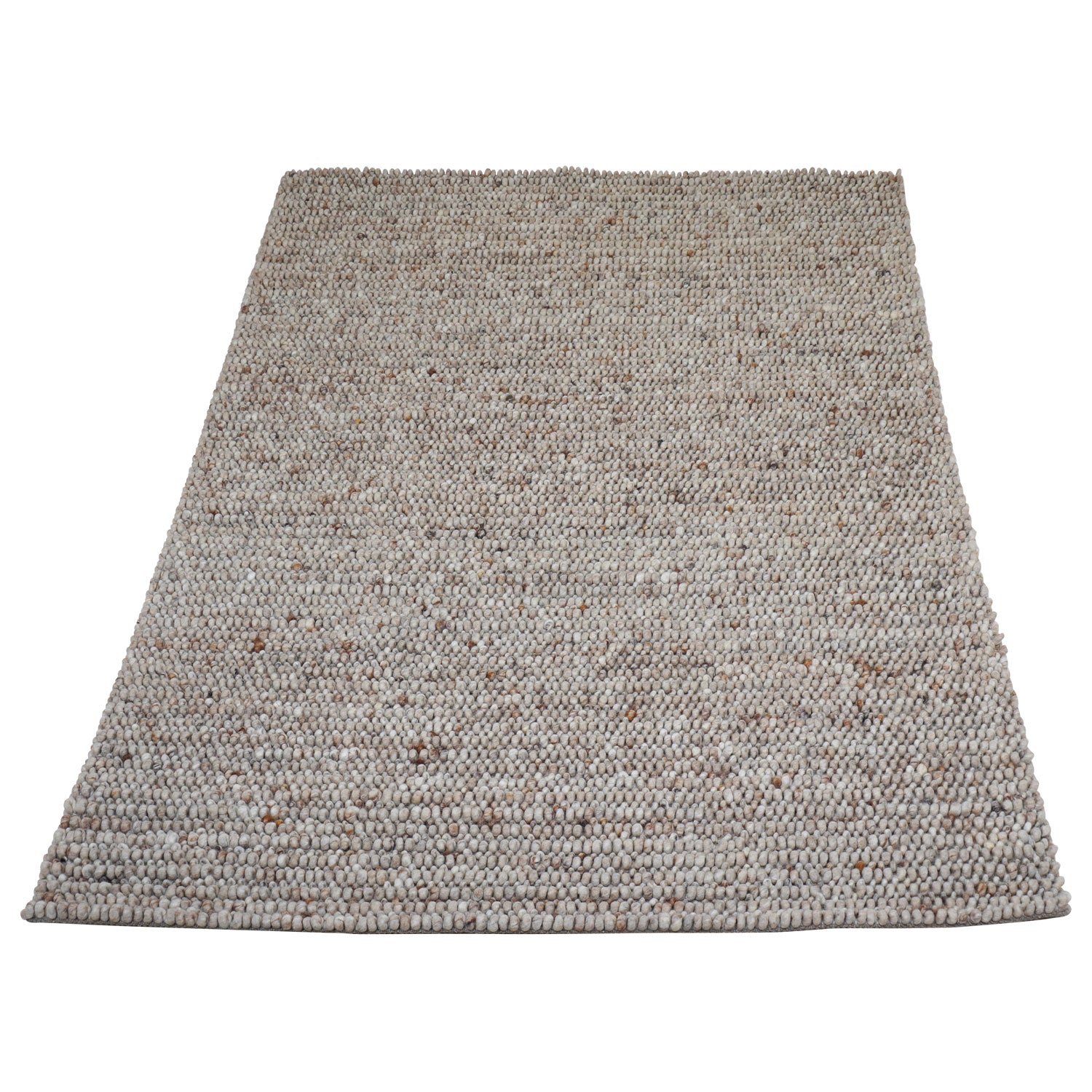 Beige vloerkleed met hoogpolige lussen en vlakke rand, 200 x 280 cm