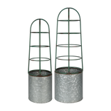 Esschert design - Bloembak met plantensteun set van 2