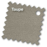 Parasoldoek in taupe geweven textuur