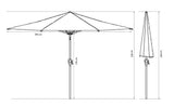 Platinum parasol Riva ø300 - teak/antraciet