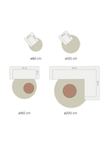 Vloerkleed Velluto Choco - Rond ø200 cm