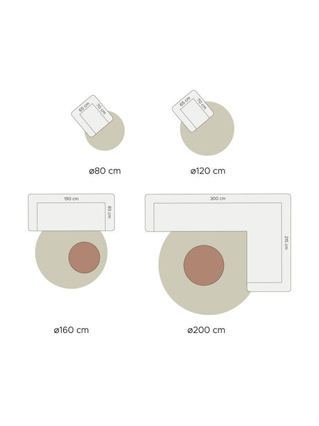 Karpet Lago Beige 16 - Rond ø250 cm