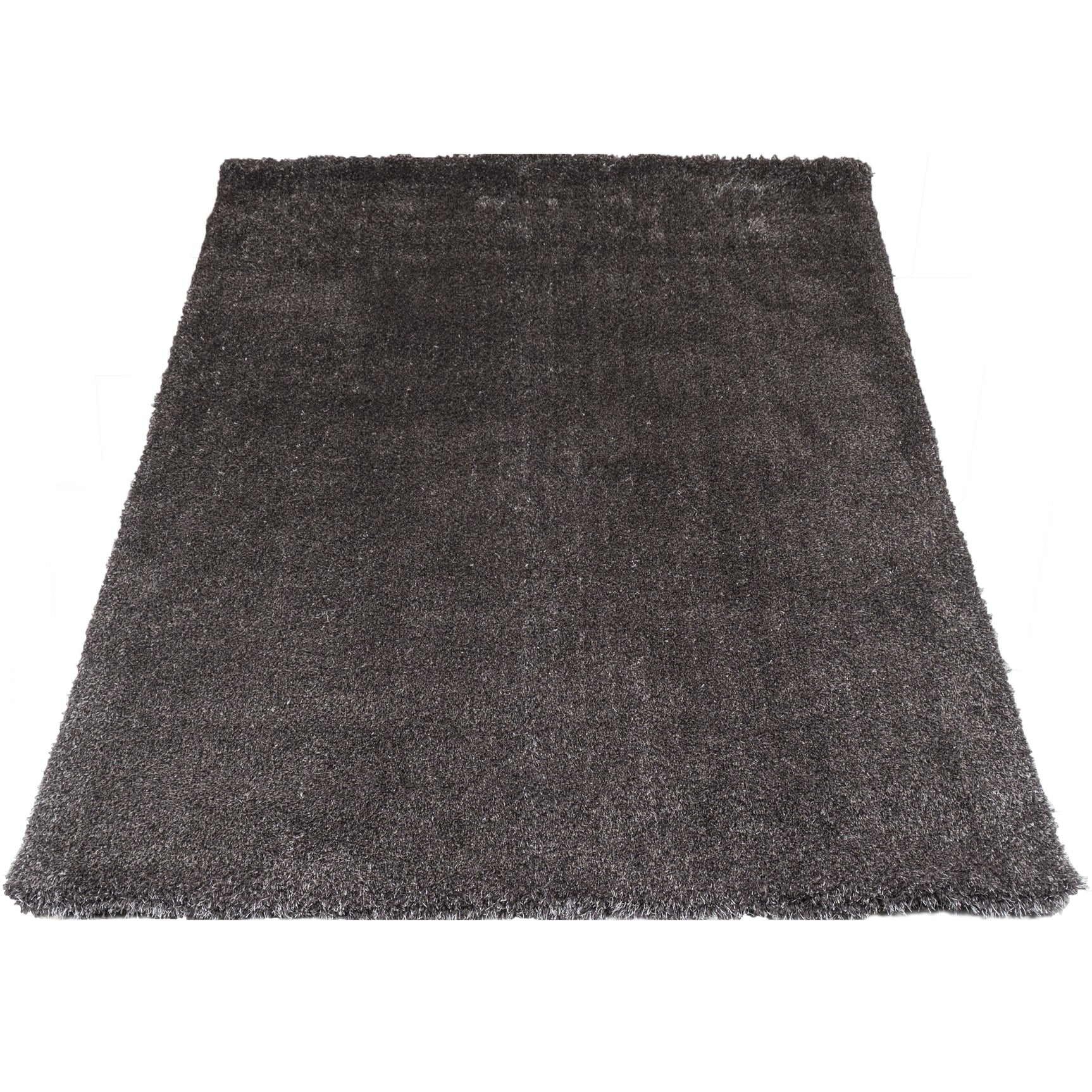 Karpet Lago antraciet 160 x 230 cm, effen shaggy tapijt met korte rand