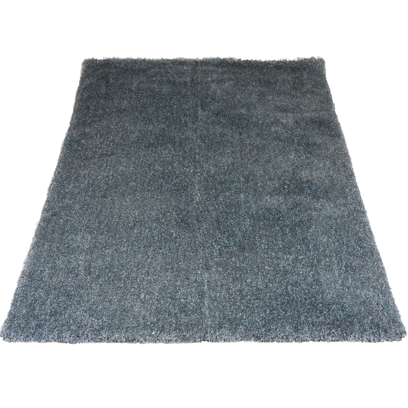 Donkerblauw shaggy vloerkleed met korte pool