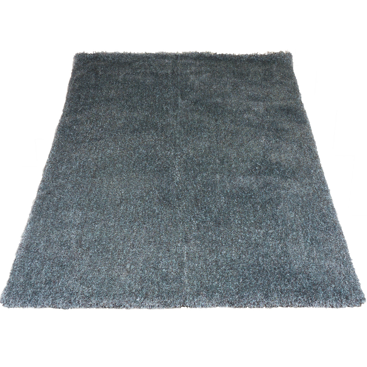 Tapijt Lago Blue, hoogpolig rechthoekig met donkerblauwe/grijze tint en korte pool